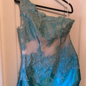 Handmade one shoulder gown